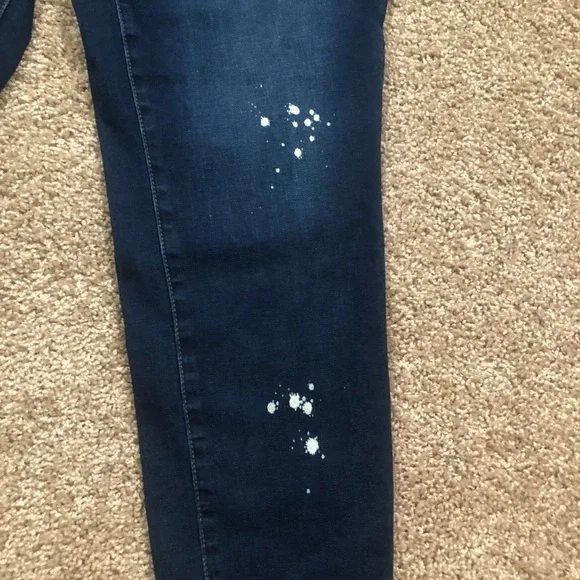NWOT No-gap Skinny Jeans Paint/Bleach Splatter 16W - Picture 5 of 15